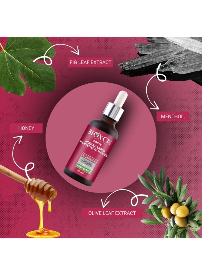 Bioxcin Forte Anti-Hair Loss Serum 3x50ml - Herbal Scalp Strengthening Treatment - Image 1